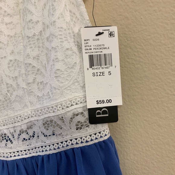 BCX periwinkle and lace dress, size 5, cute! NWT - Picture 3 of 6